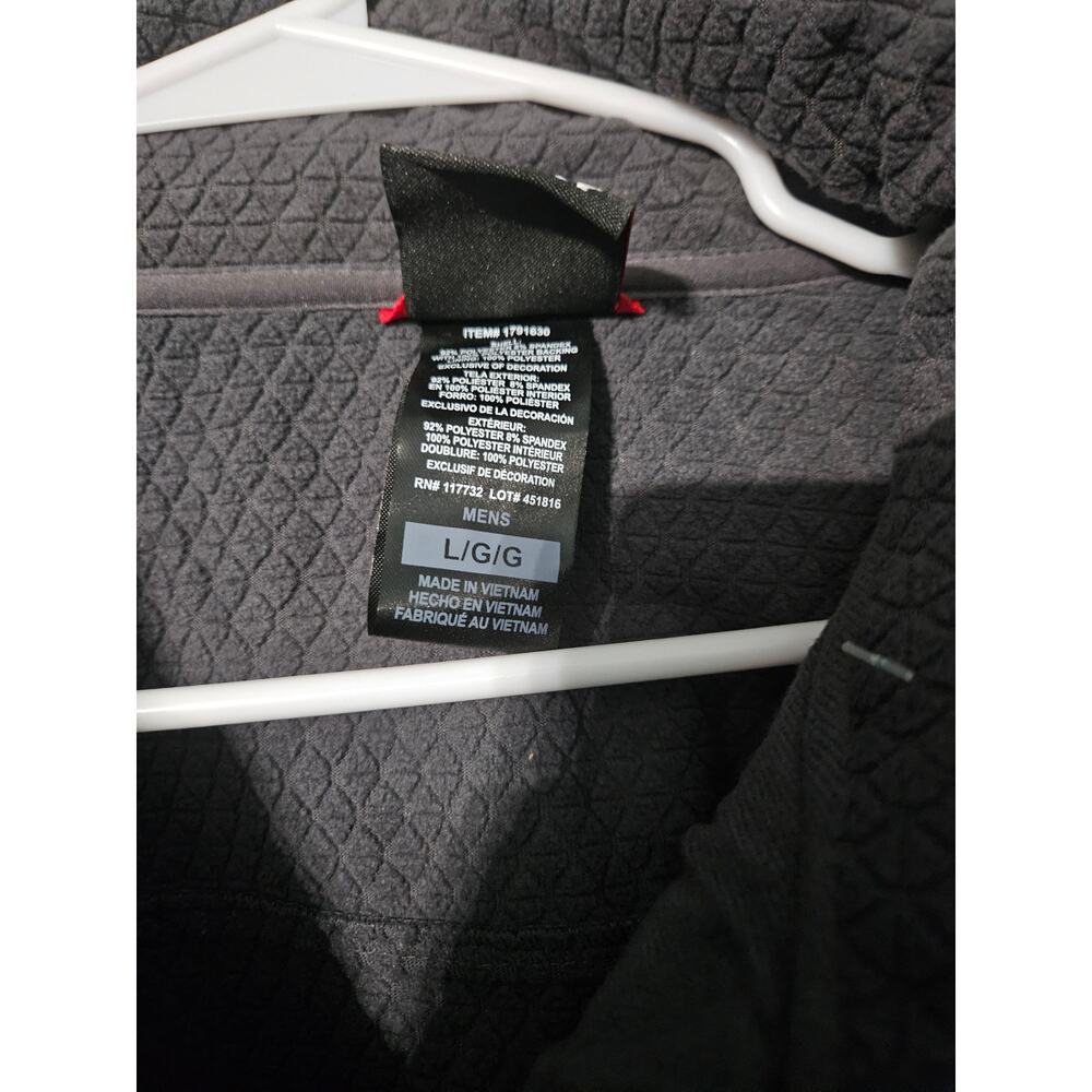 Gerry Navy Softshell Jacket Sz L Bonded Fleece Backing Water Resistant